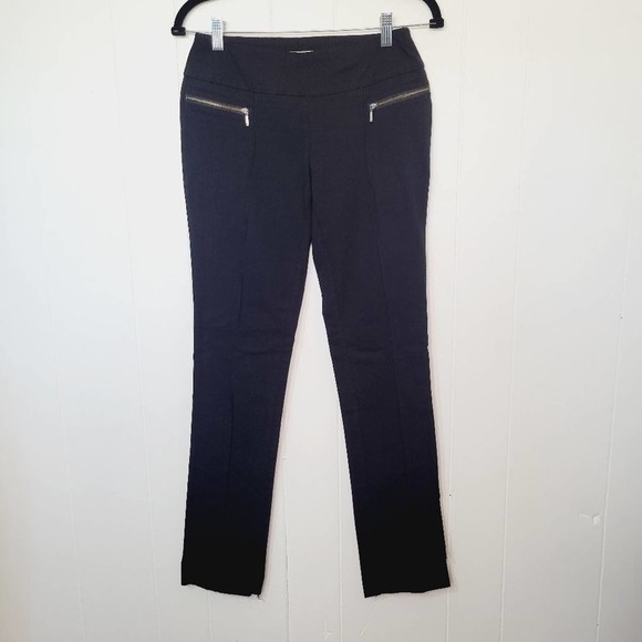 Chico's Pants - Chico's So Slimming Womens Size XS Black Stretchy Zipper Pocket Dress Pants
